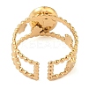 Oval Natural Agate Finger Rings RJEW-Z057-11G-06-3