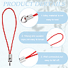 180Pcs 6 Colors Polyester Cord Mobile Making Cord Loops AJEW-GF0008-55-5