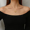 304 Stainless Steel Sun Pendant Necklace with Cable Chains LV0006-1-3