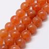 Natural Red Aventurine Bead Strands G-P257-03-8mm-1