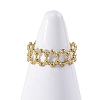 Hexagon 304 Stainless Steel Open Cuff Ring for Women LS-RJEW-Z083-03G-02-1