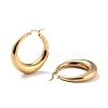 Ion Plating(IP) 304 Stainless Steel Hoop Earrings X-EJEW-O096-45G-3