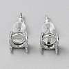 925 Sterling Silver Stud Earring Findings STER-WH0005-22-1