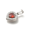 304 Stainless Steel Micro Pave Cubic Zirconia Pendants STAS-H228-03P-08-2