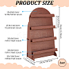 4-Tier Arch Shaped Basswood Plywood Display Stands for Display Cards Postcards ODIS-WH0100-11-2