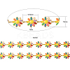 Enamel Daisy Flower Link Chains CHS-CJ0001-33-2