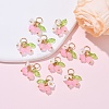 10Pcs Glass Pendants PALLOY-YW00093-01-1