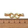 Brass Micro Pave Clear Cubic Zirconia Fold Over Clasps KK-Z121-28G-3