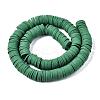 Flat Round Handmade Polymer Clay Beads CLAY-R067-12mm-46-2