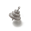 Brass Micro Pave Cubic Zirconia Cup Peg Bails KK-K378-52P-2