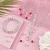 4 Strands 4 Colors Spray Painted Glass Beads Strands FGLA-PH0001-02-2