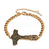 304 Stainless Steel Enamel Link Bracelets BJEW-P356-01A-G-4