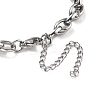 304 Stainless Steel Oval Link Chains Bracelets for Men & Women BJEW-D042-35P-6