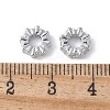 Brass Micro Pave Clear Cubic Zirconia Spacer Beads KK-F892-29P-2