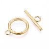 Ion Plating(IP) 304 Stainless Steel Ring Toggle Clasps X1-STAS-A092-09H-G-2