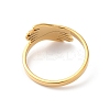 Ion Plating(IP) 304 Stainless Steel Hand Hug Cuff Ring for Women RJEW-K245-34G-2