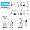 Tibetan Style Alloy Large Hole European Dangle Charms & Alloy European Dangle Charms PALLOY-PH0013-74-RS-2