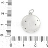 Brass Micro Pave Clear Cubic Zirconia Pendants KK-G522-30P-3