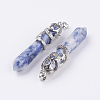 Natural Blue Spot Jasper Big Pointed Pendants G-G738-A-30-2