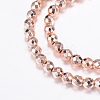 Electroplate Non-magnetic Synthetic Hematite Bead Strands G-Q465-12RG-1