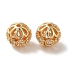 Rack Plating Brass Pave Cubic Zirconia Beads KK-M285-32A-KCG-2