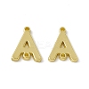 Rack Plating Brass Letter Connector Charms KK-C007-38G-A-2