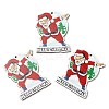 Single Face Christmas Printed Wood Big Pendants WOOD-D025-17-2