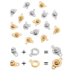 16 Sets 2 Colors 201 Stainless Steel Snap Clasps STAS-HY0001-90-1