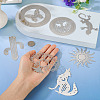 9Pcs 9 Styles 201 Stainless Steel Links Connector Charms STAS-TA0005-41-7