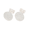 304 Stainless Steel Ear Stud Findings STAS-O119-17B-S-1
