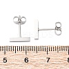 Tarnish Resistant Cuboid 304 Stainless Steel Stud Crawler Earrings EJEW-O052-45P-2