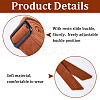 Tie a Knot Cloth Waist Belts with Buckle AJEW-WH20003-08A-5