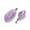 Natural Lavender Amethyst Pendants G-Z072-01P-2