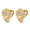 Brass Micro Pave Cubic Zirconia Hoop Earrings KK-CBA98BA-08G-D-5