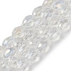 Transparent Electroplate Glass Beads Strands EGLA-N013-T8mm-B-M-2