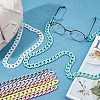   7 Strands 7 Colors Handmade Opaque Acrylic Curb Chains AJEW-PH0002-76-2