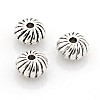 Antique Silver Plated Alloy Corrugated Beads PALLOY-N0003-02AS-1