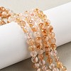Heated Natural Citrine Beads Strands G-A262-A01-6mm-1