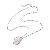 304 Stainless Steel Wavy Bar Link Chain Macrame Pouch Necklace Making NJEW-JN05061-02-4