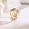 Alloy Enamel Cuff Open Rings WGDC10F-05-1