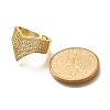 Rack Plating Brass Micro Pave Clear Cubic Zirconia Cuff Finger Rings for Women RJEW-M028-26G-3