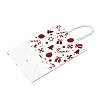 Christmas Theme Printed Paper Tote Bags with Handles ABAG-B008-02-4