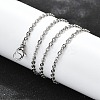 Non-Tarnish 304 Stainless Steel Cable Chain Necklaces NJEW-K090-01P-3