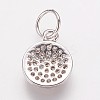 Brass Cubic Zirconia Pendants ZIRC-K070-21P-2