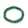 Natural Malaysia Jade Bead Stretch Bracelets X-BJEW-K212-B-013-2
