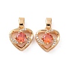 Real 18K Gold Plated Brass Micro Pave Cubic Zirconia Pendants KK-E068-VC450-2