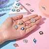 32Pcs 16 Styles Evil Eye Zinc Alloy Epoxy Resin Connector Charms ENAM-TA0001-33-7
