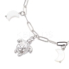304 Stainless Steel Charm Bracelets BJEW-JB12220-3