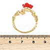 Flower Resin Cuff Rings RJEW-P155-01B-G-5