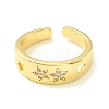 Clear Cubic Zirconia Star Open Cuff Ring for Women ZIRC-P096-18G-2